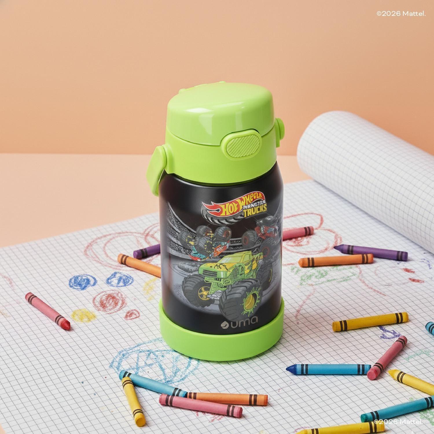 Botella Térmica Niños Hot Wheels Trucks 450ml Acero Inox UMA-1