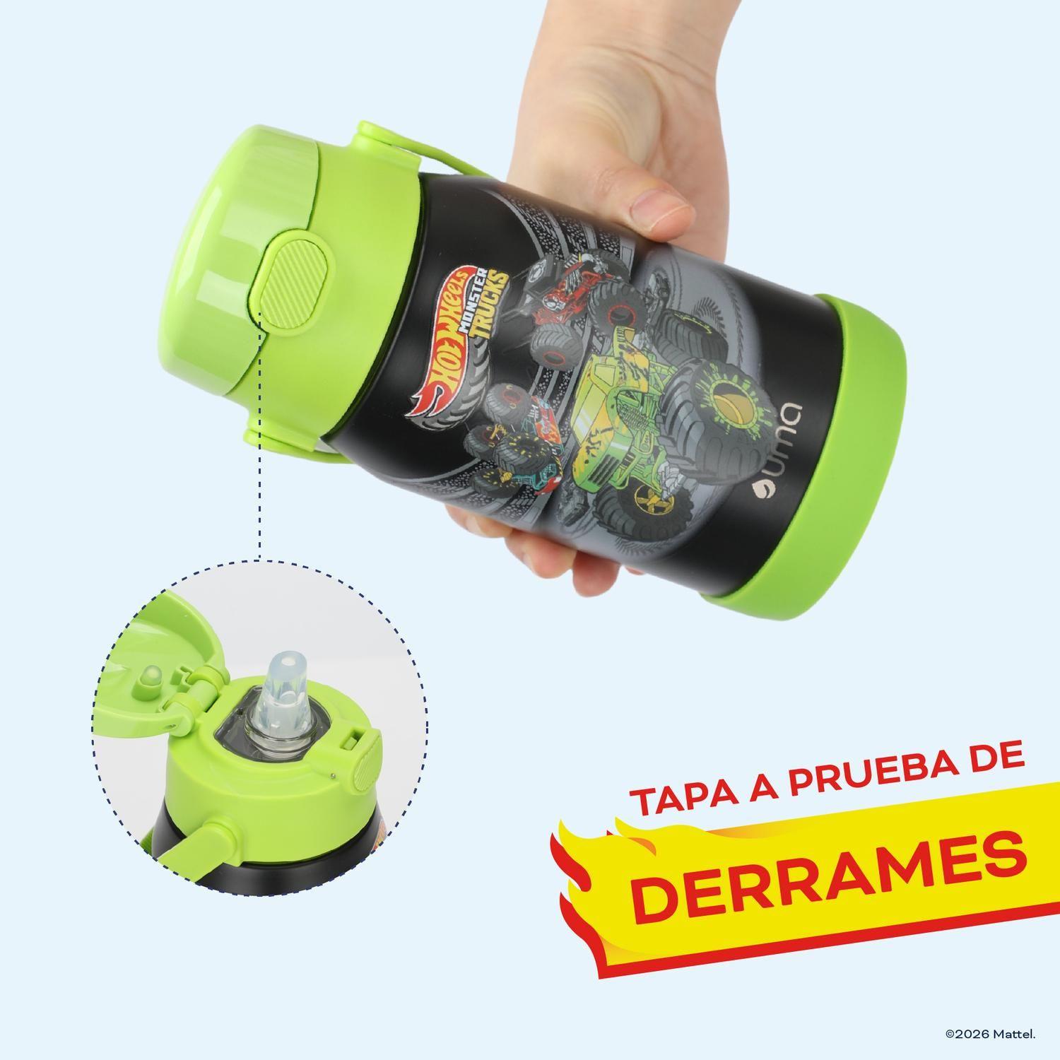 Botella Térmica Niños Hot Wheels Trucks 450ml Acero Inox UMA-2