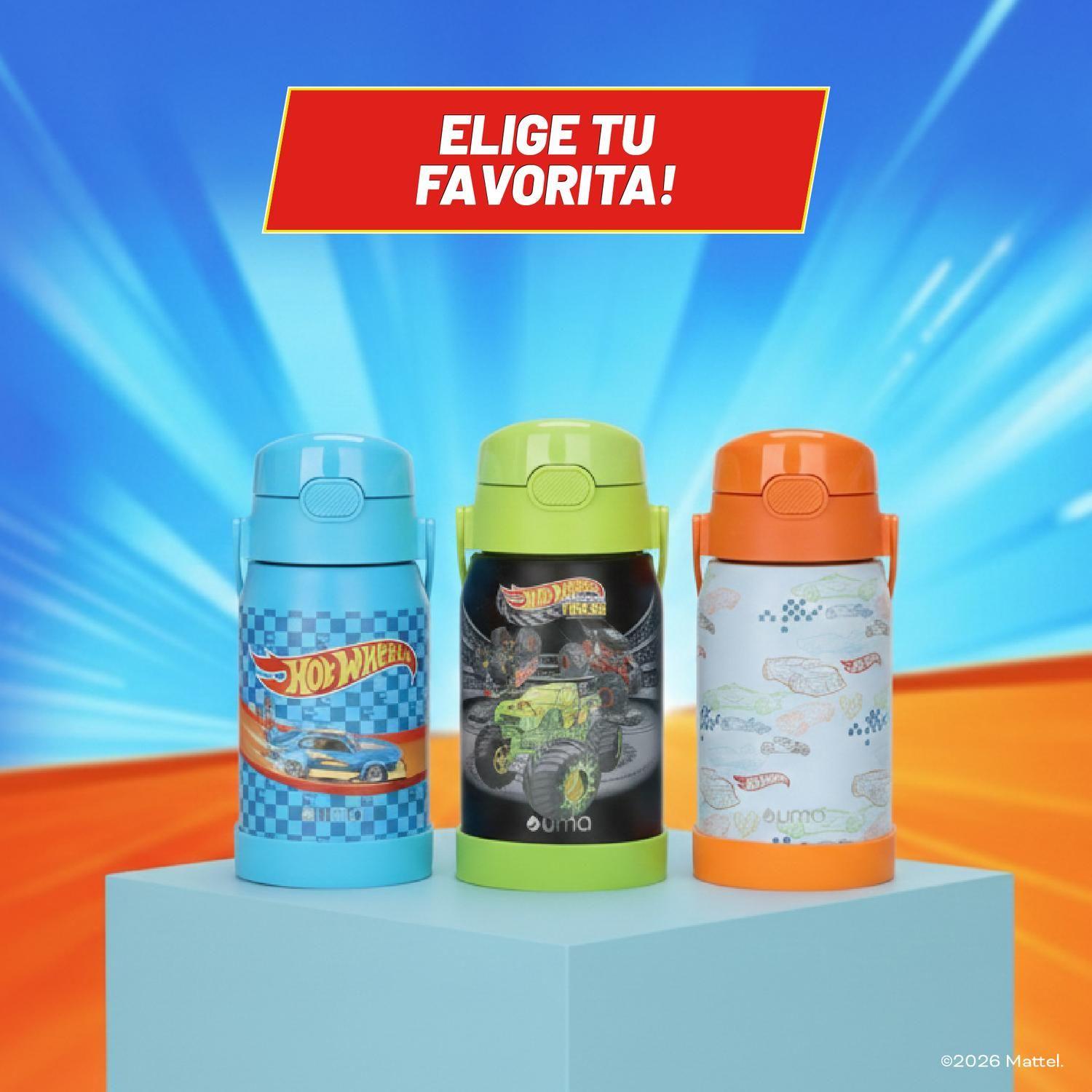 Botella Térmica Niños Hot Wheels Trucks 450ml Acero Inox UMA-7