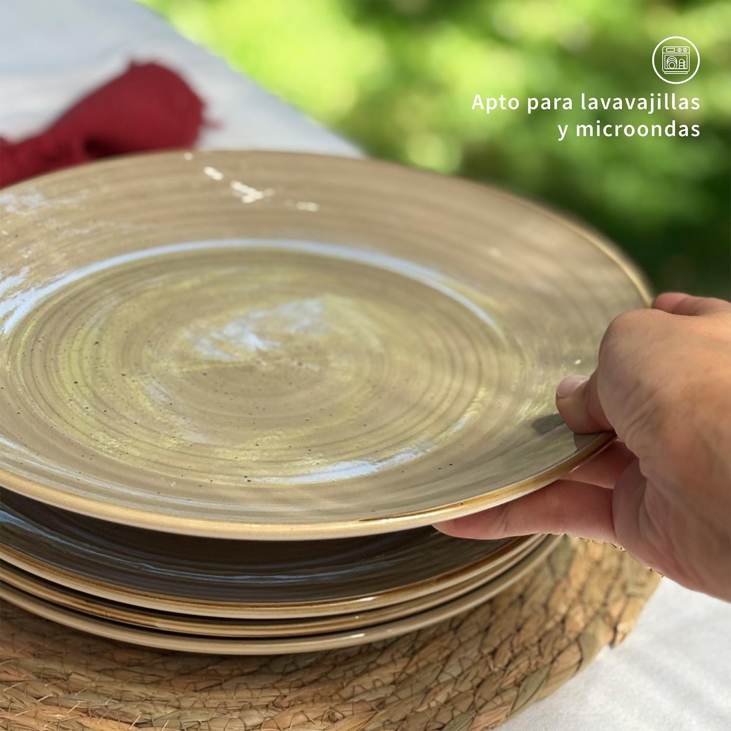 Set 4 Platos Fondo Cerámica 26,7cm Siena Simplit-5