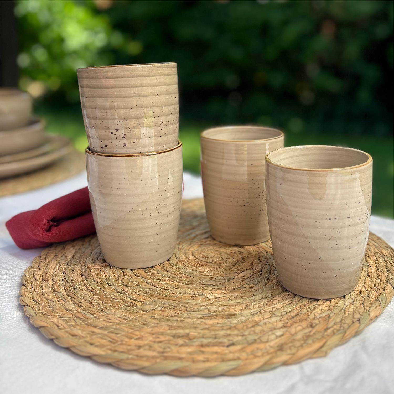 Set 8 Vasos Cerámica 330 ml Siena Simplit-3