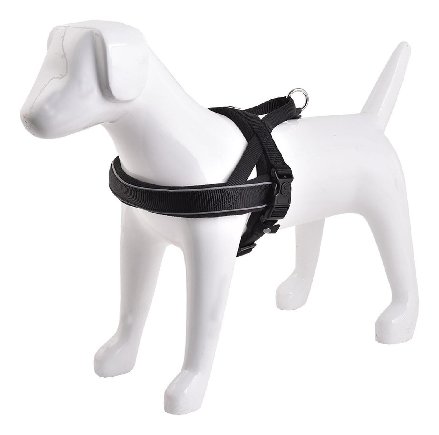 Arnés Noruego Acolchado Talla XXL Negro Perro Mascan-2
