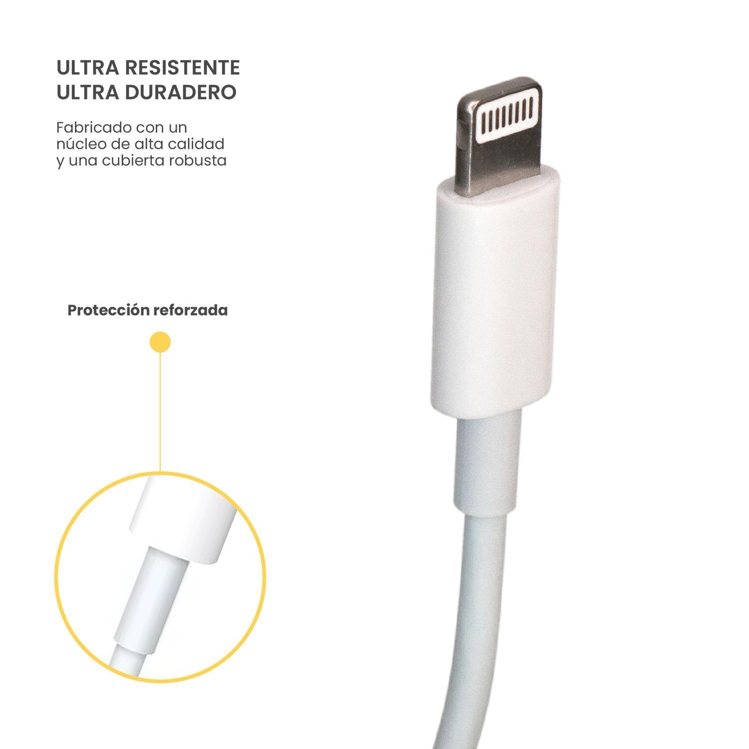 Cable De Carga Lightning Iphone 1 Mt Blanco LEVO-3