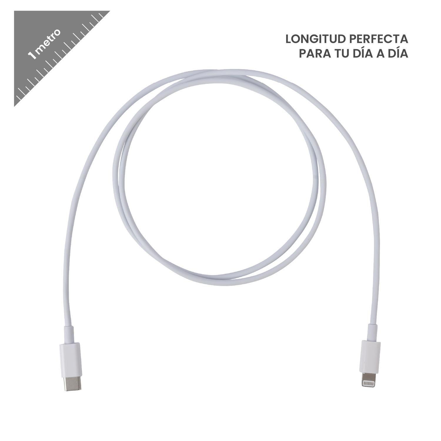 Cable De Carga Lightning Iphone 1 Mt Blanco LEVO-5