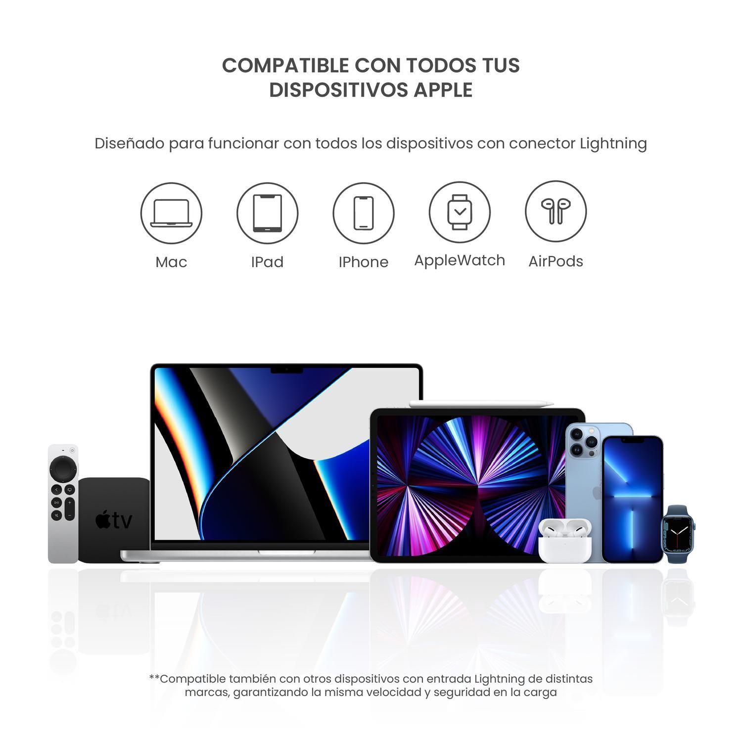 Cable De Carga Lightning Iphone 1 Mt Blanco LEVO-6