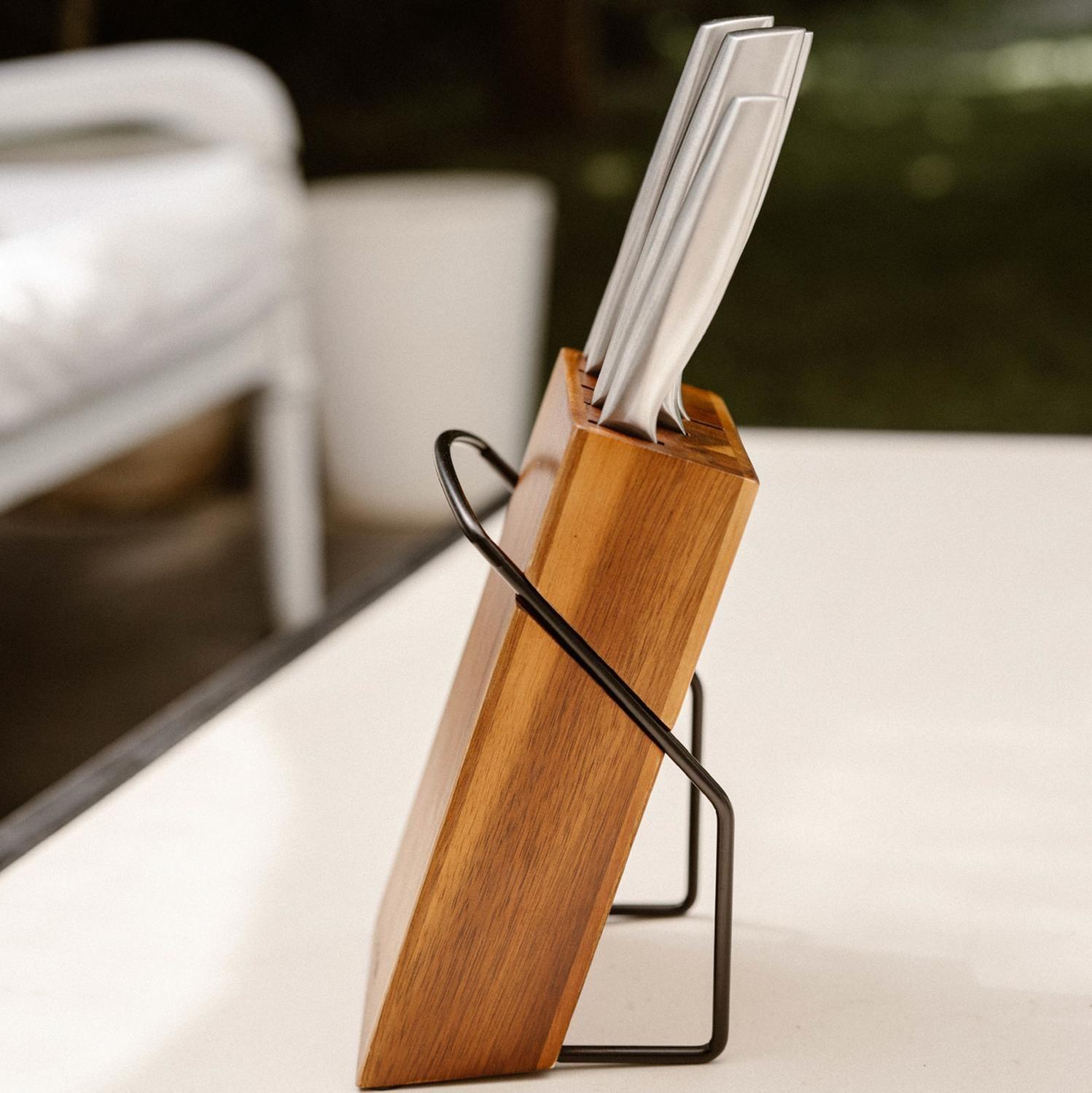 Set Cuchillos Stahl 5 pcs Acero Inoxidable + Taco Simplit-4