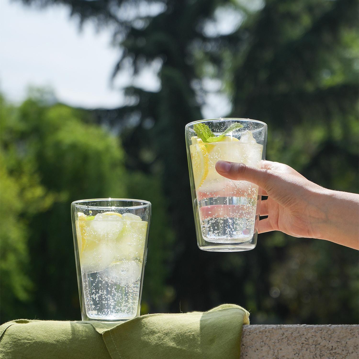 Set 4 Vasos Vidrio Doble Pared 400 ml Simplit-2