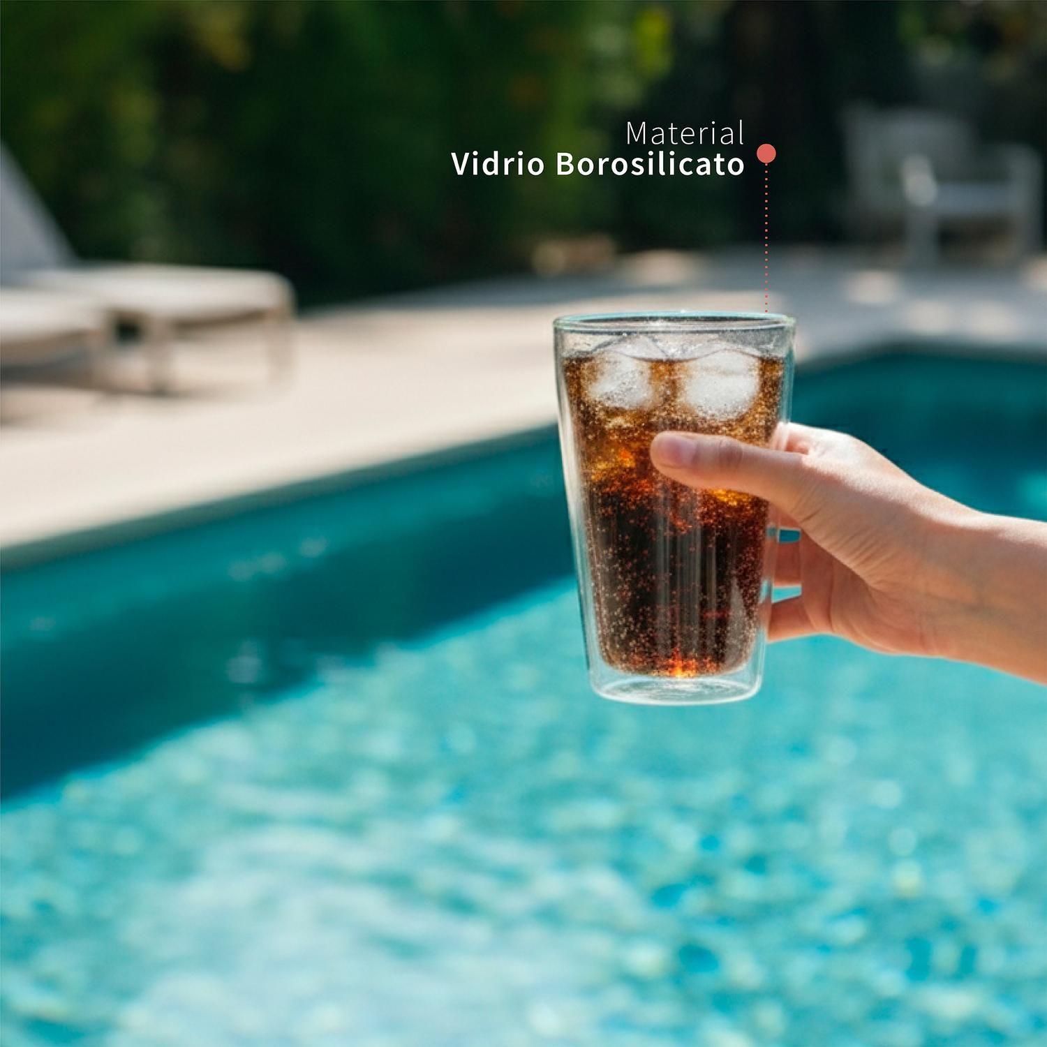 Set 4 Vasos Vidrio Doble Pared 400 ml Simplit-4