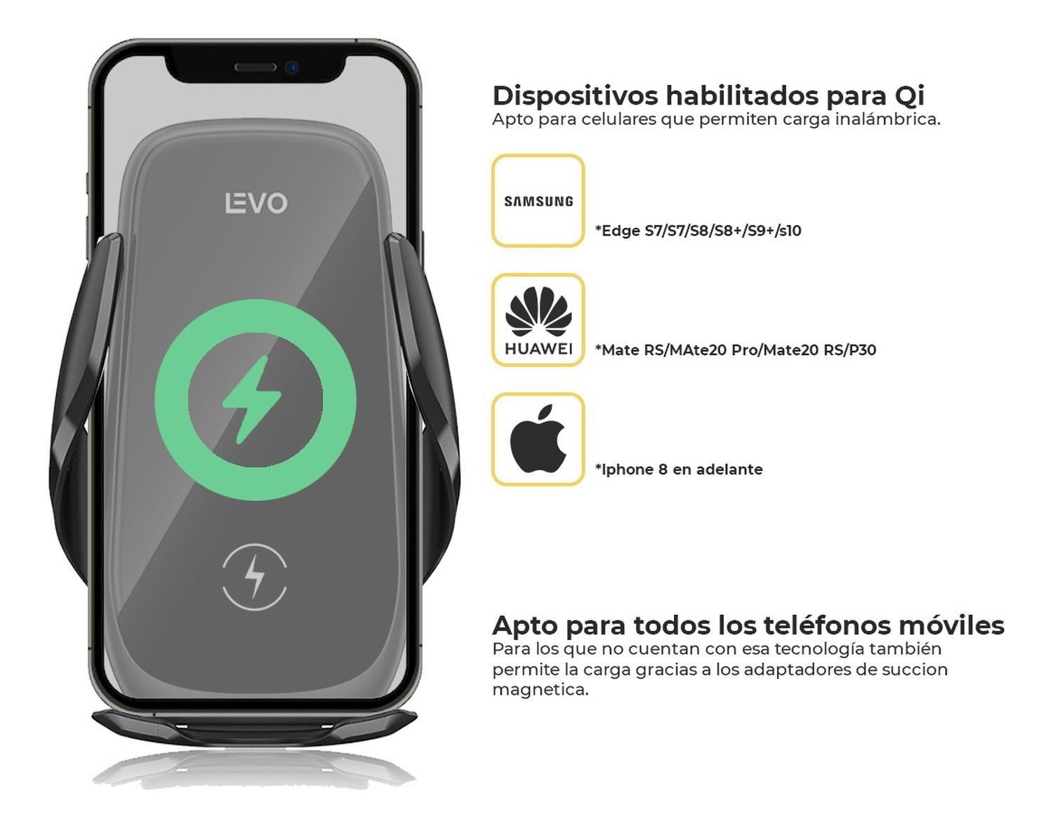 Cargador Inalámbrico Magnético Carga Rápida Auto VO1 Levo-3