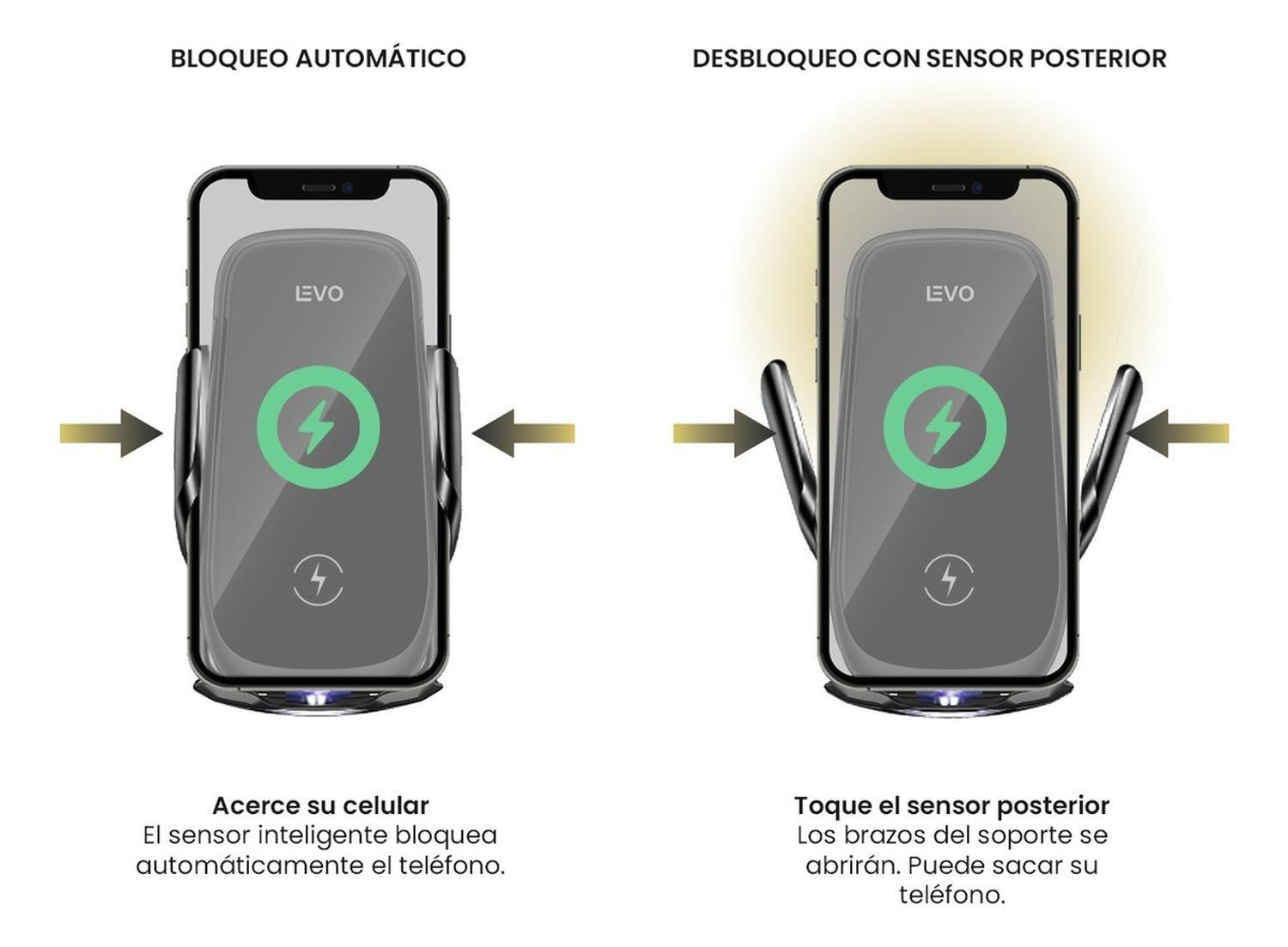 Cargador Inalámbrico Magnético Carga Rápida Auto VO1 Levo-4