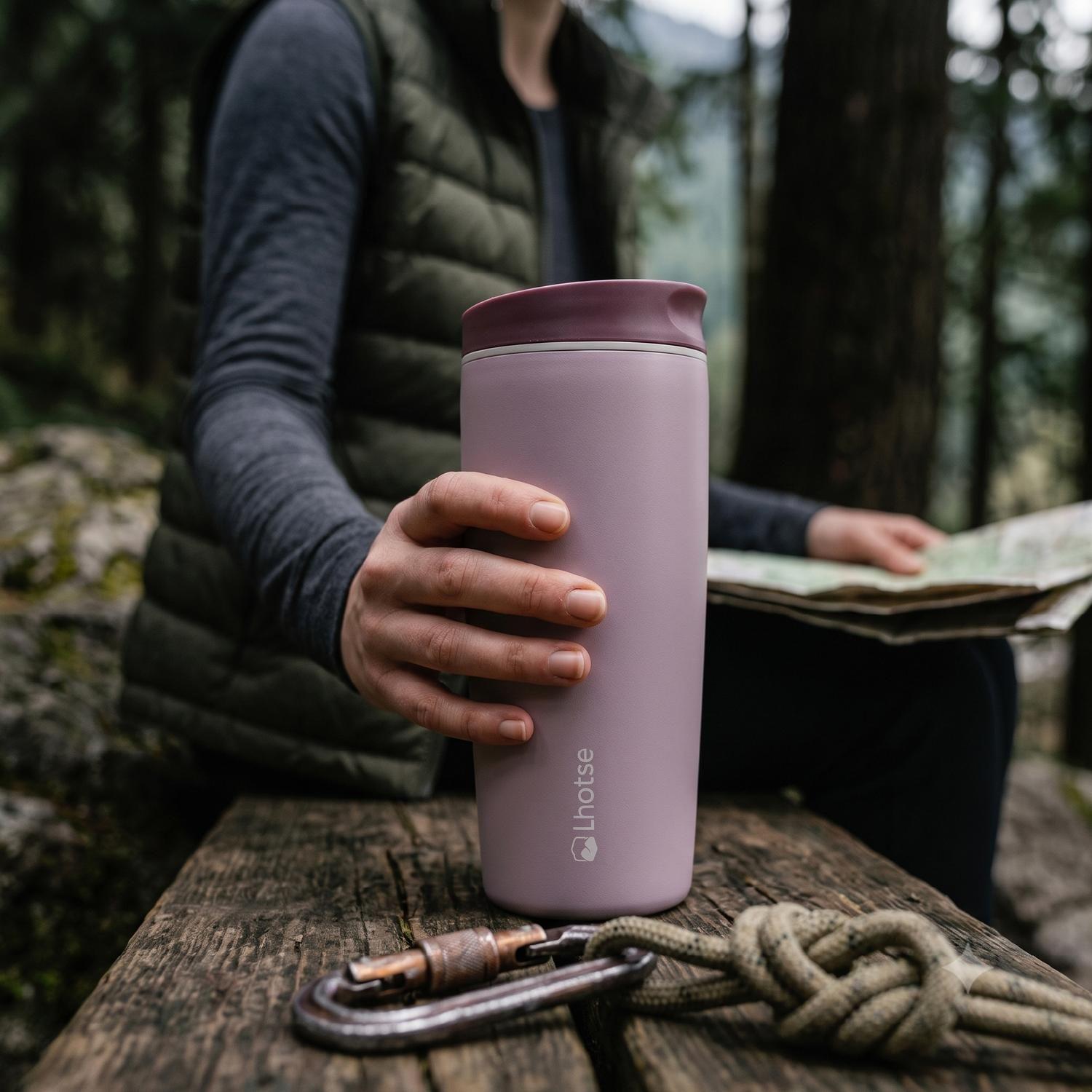 Vaso Mug Térmico Agua Café 2X Termicup 590 ml Black + Pink-7