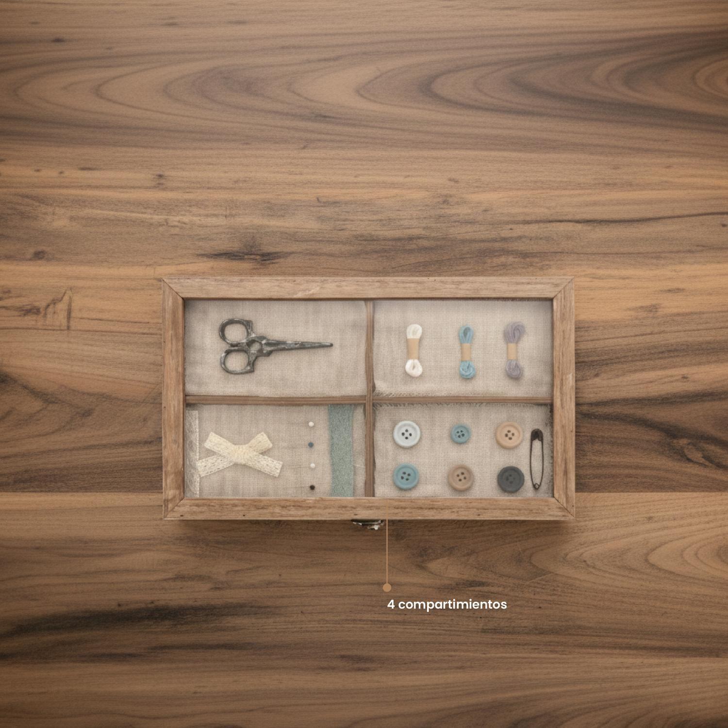 Costurero de Madera Oria con Tapa de Vidrio Atmosphera-3