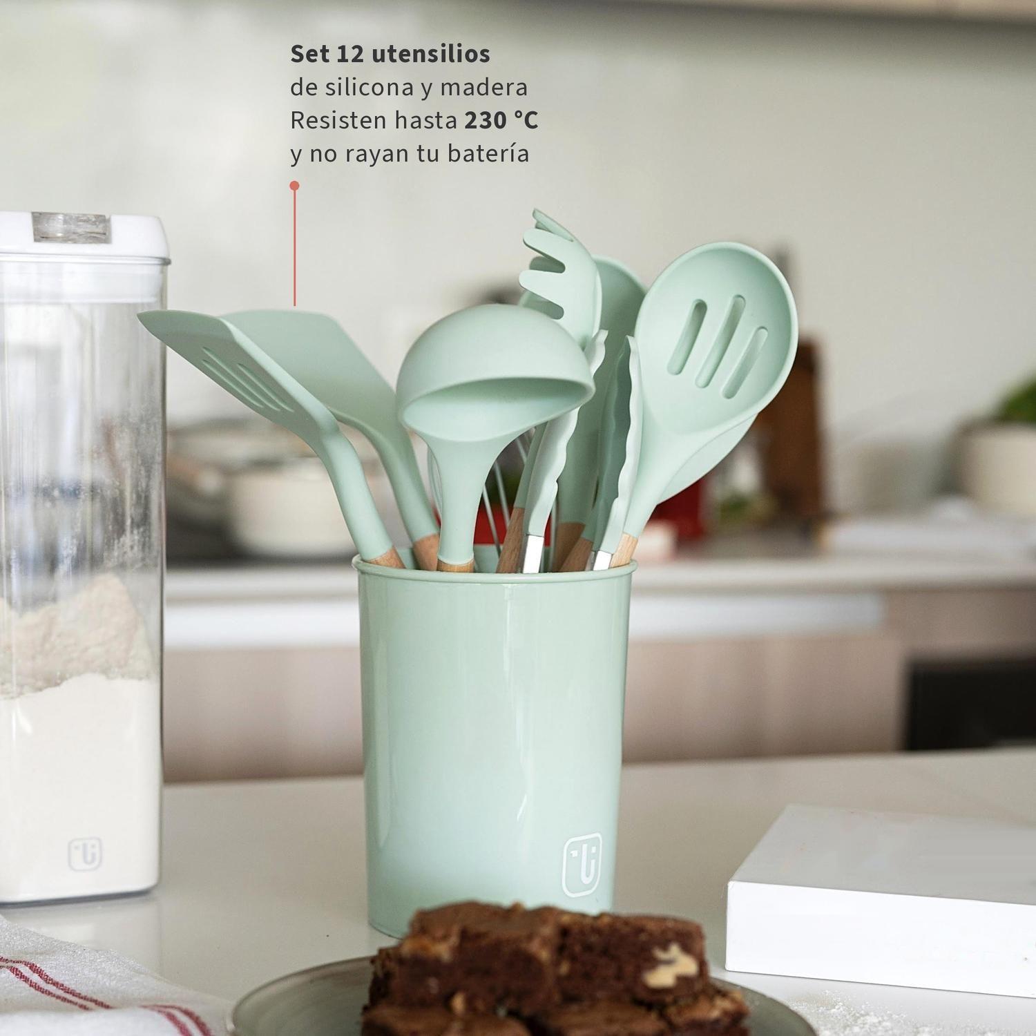 Batería Cocina Savannah 9pzs + Set 12 Utensilios Calipso-3