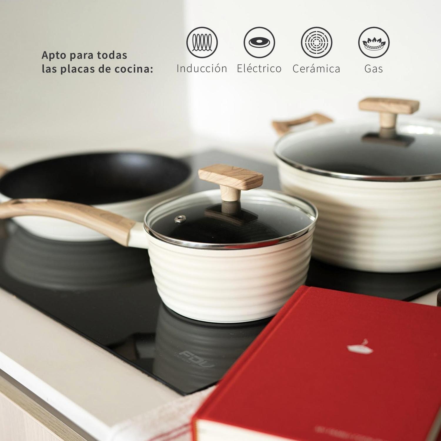 Batería Cocina Savannah 9pzs + Set 12 Utensilios Calipso-4