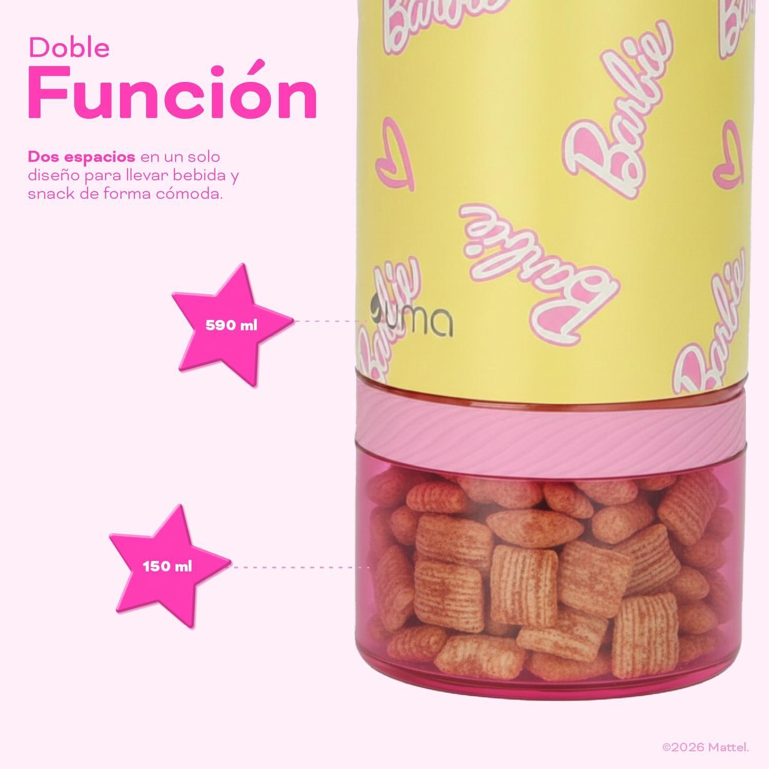 Botella Térmica Niños Barbie Shine 2 en 1 590ml Acero Inox UMA-4