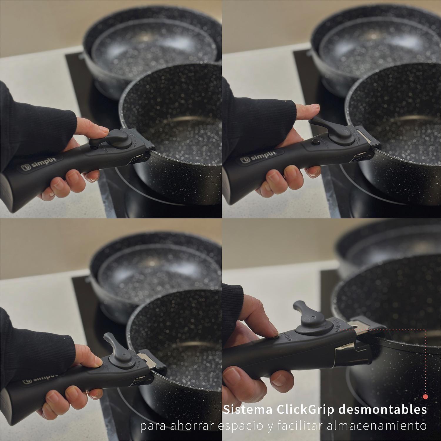 Batería de Cocina Antiadherente Oxford Granito 15pcs Simplit-3
