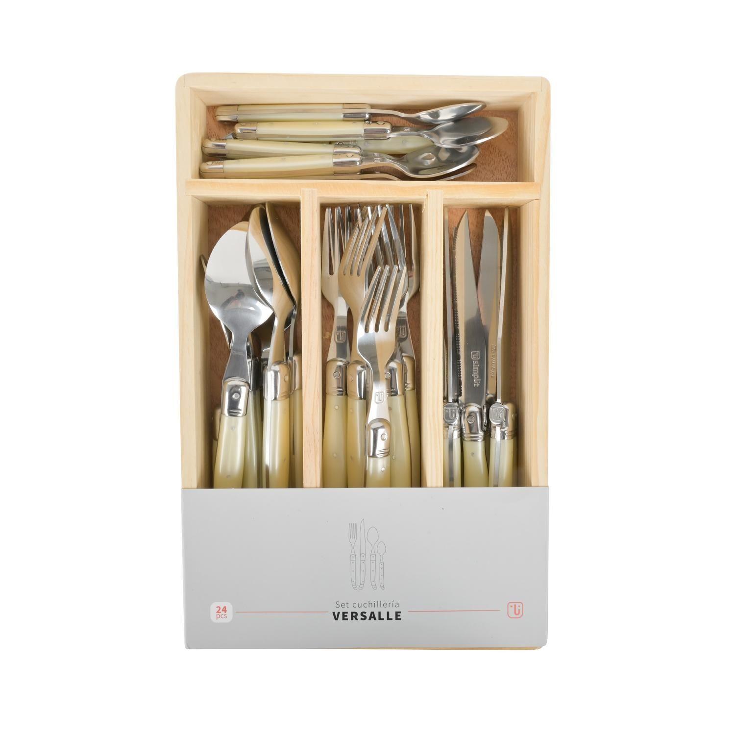 Cuchillería 24pcs más Cubiertos Ensalada Versalle Simplit-4