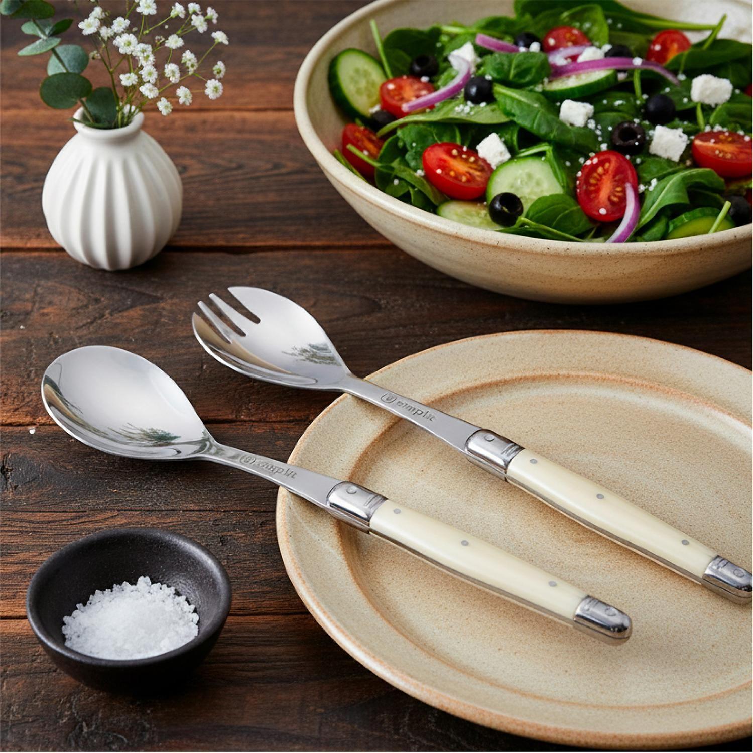 Cuchillería 24pcs más Cubiertos Ensalada Versalle Simplit-5