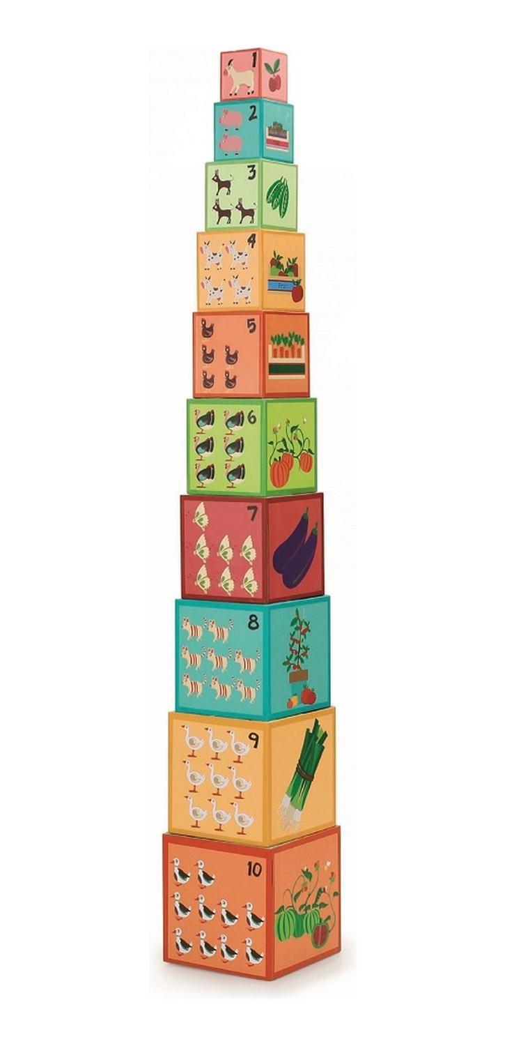 Cubos Para Apilar La Granja 10Pcs Scratch Europe-0