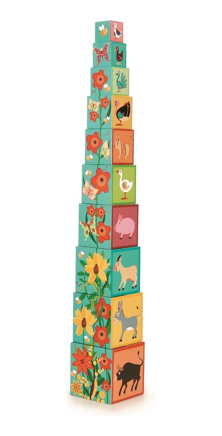 Cubos Para Apilar La Granja 10Pcs Scratch Europe-1