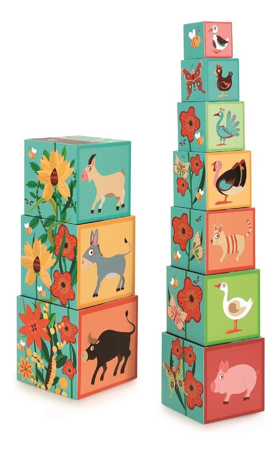 Cubos Para Apilar La Granja 10Pcs Scratch Europe-3