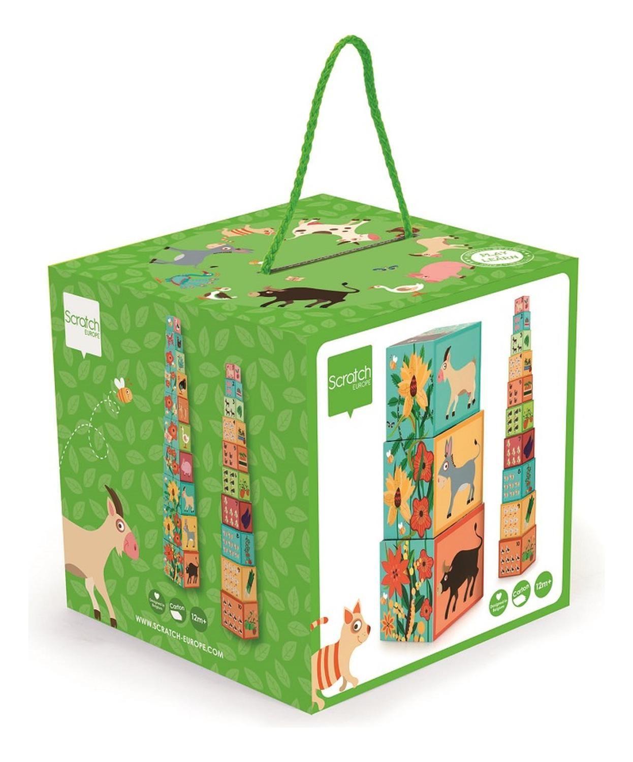 Cubos Para Apilar La Granja 10Pcs Scratch Europe-6