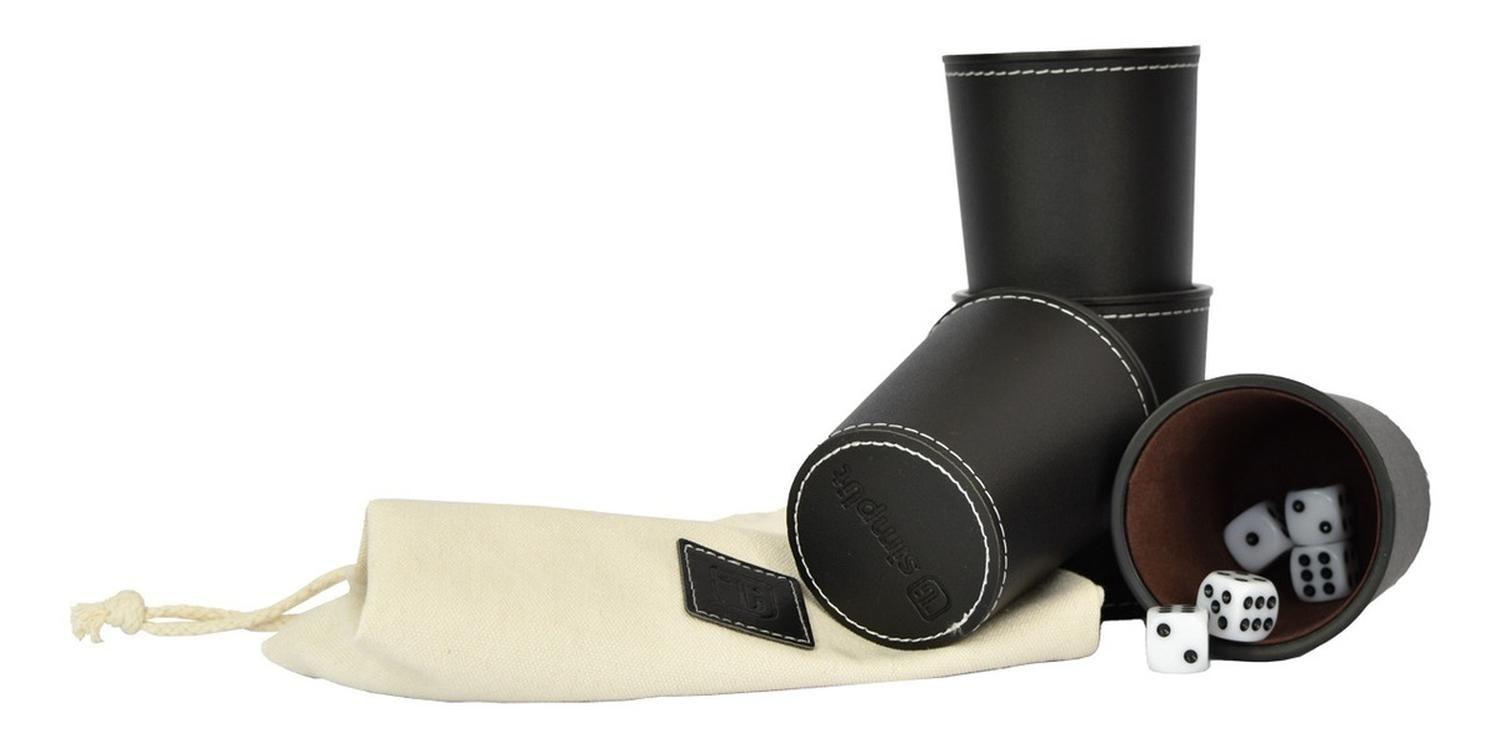 Juego De 4 Cachos Eco Cuero Negro Simplit-3