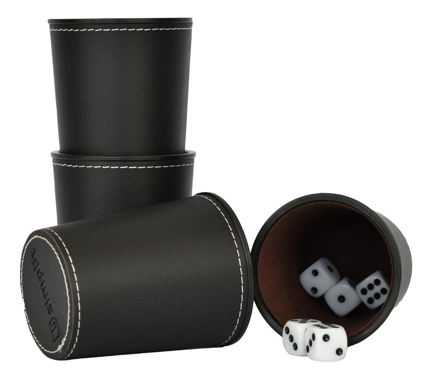 Juego De 4 Cachos Eco Cuero Negro Simplit-4