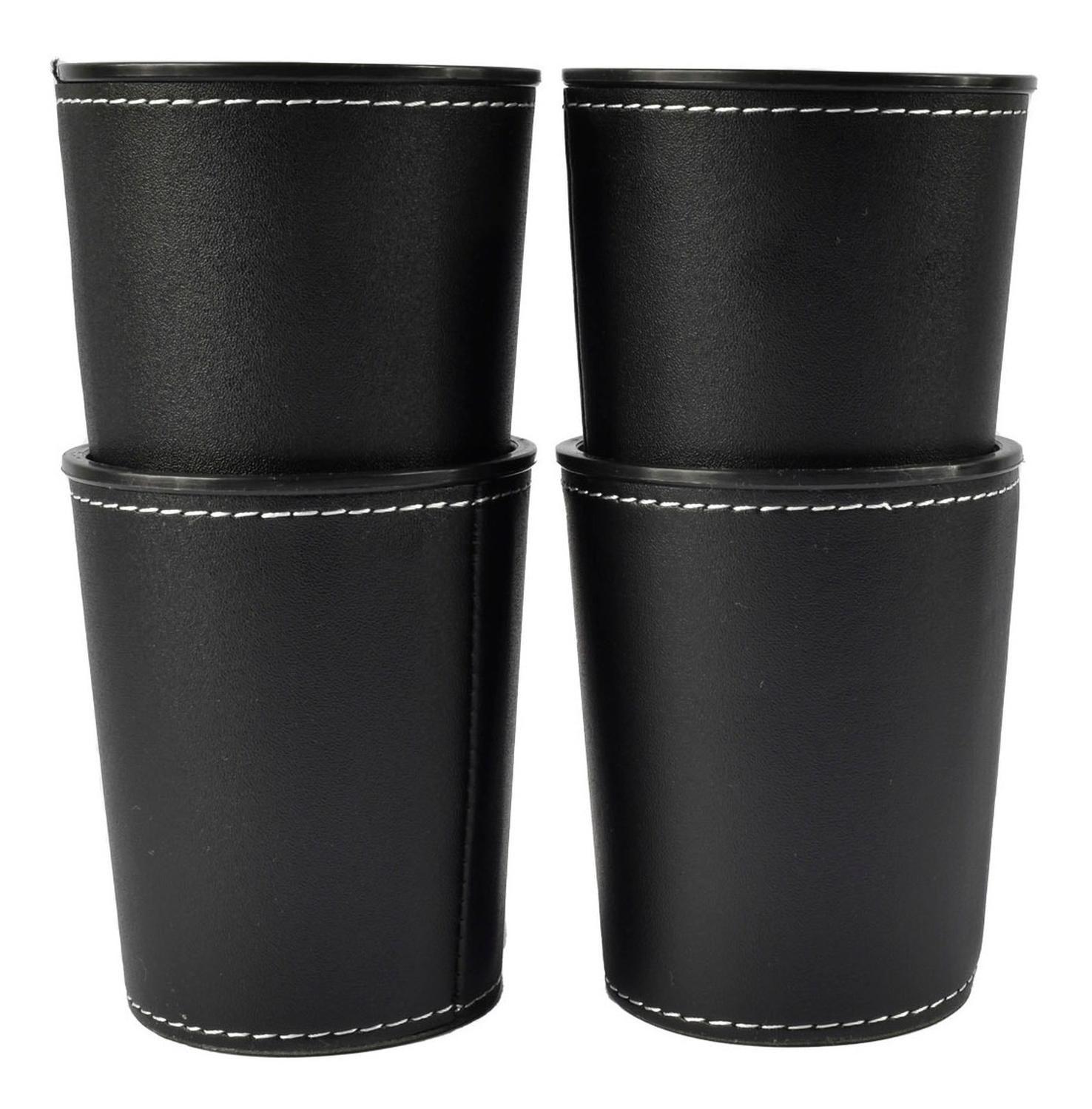 Juego De 4 Cachos Eco Cuero Negro Simplit-5