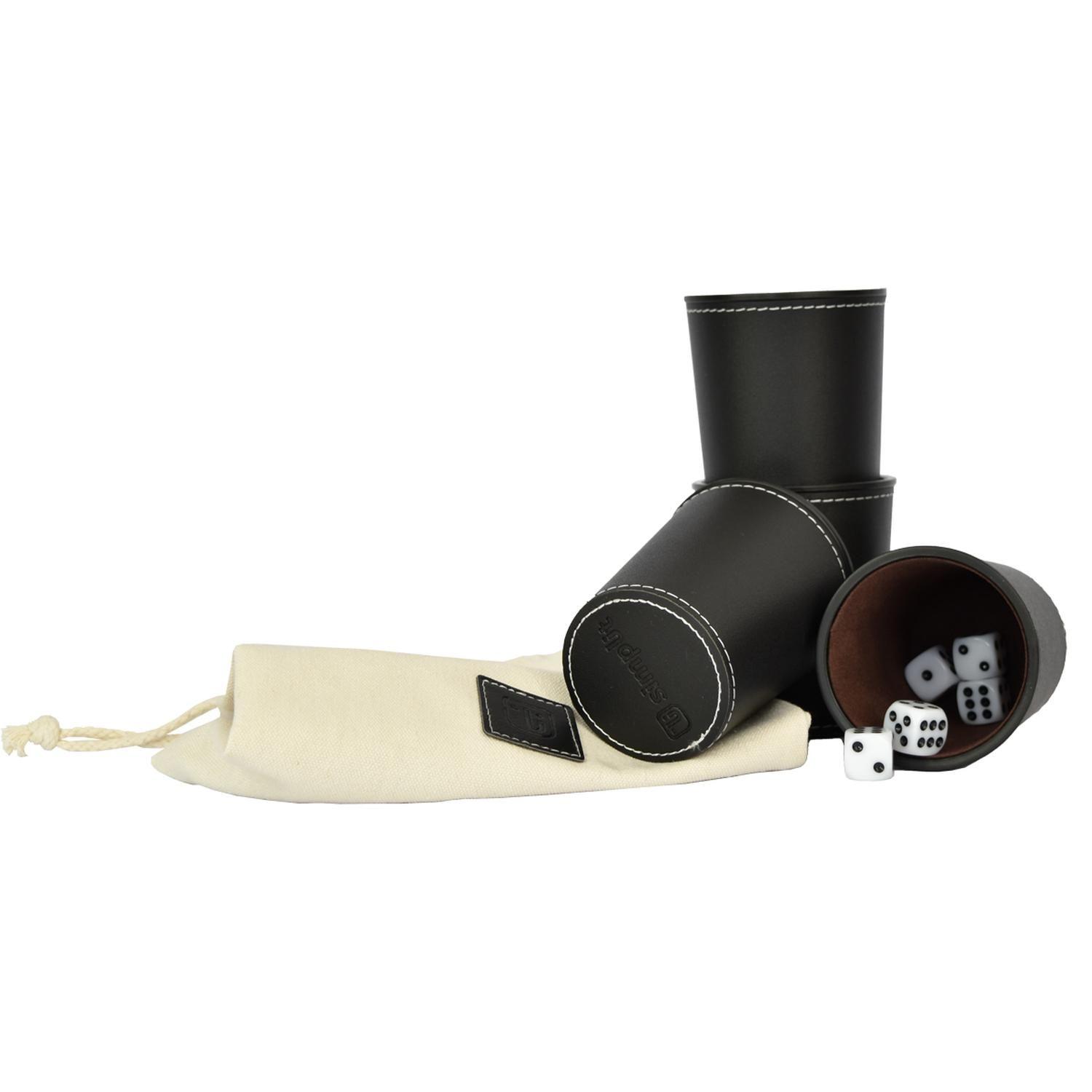 Juego De 4 Cachos Eco Cuero Negro Simplit-3