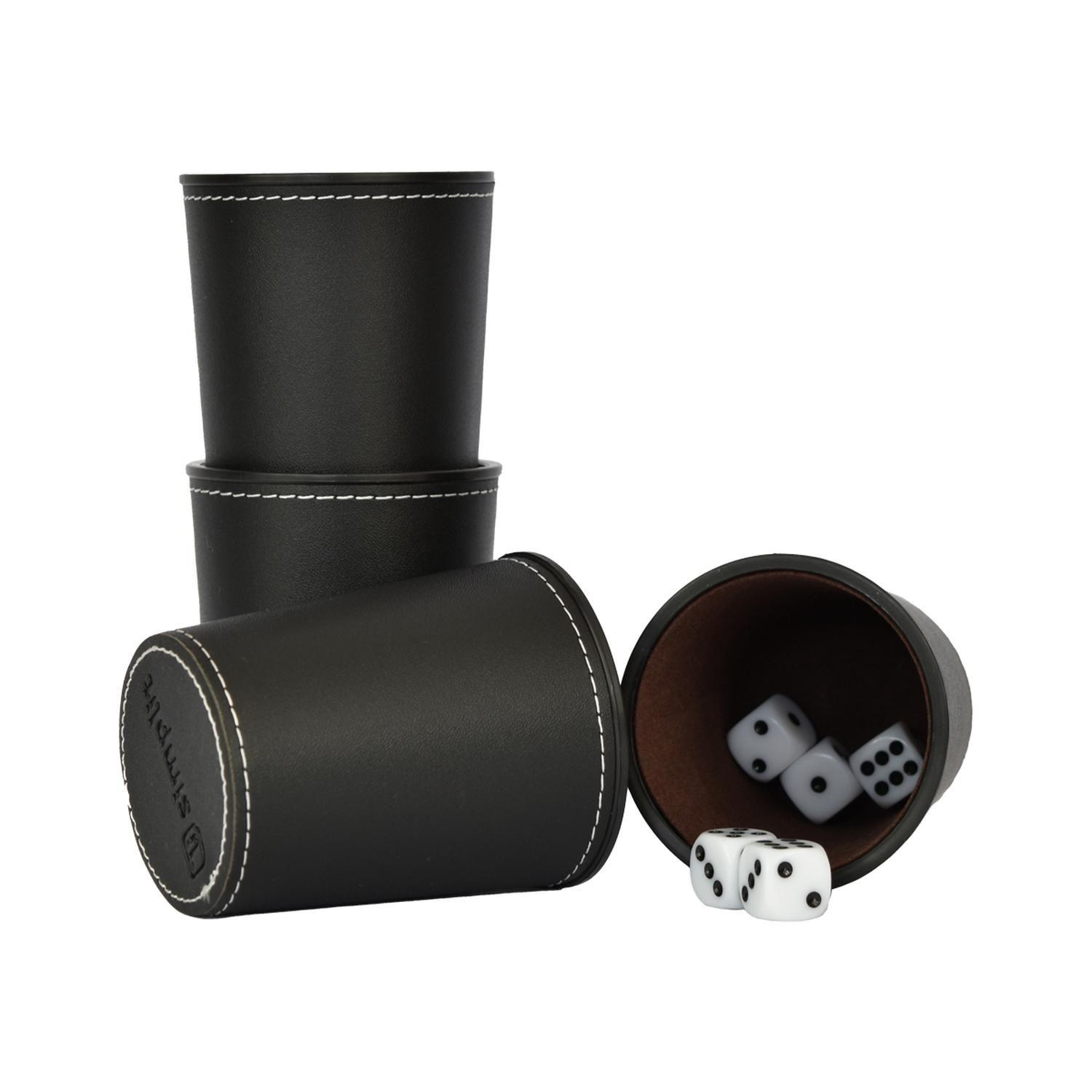 Juego De 4 Cachos Eco Cuero Negro Simplit-4