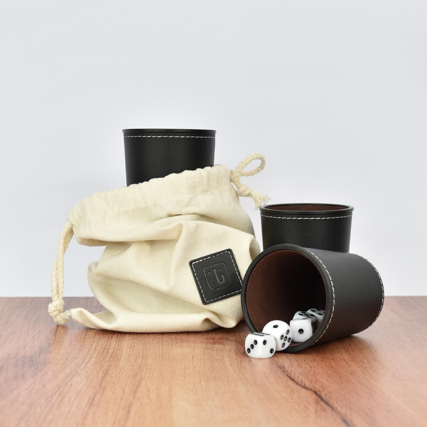Juego De 4 Cachos Eco Cuero Negro Simplit-1