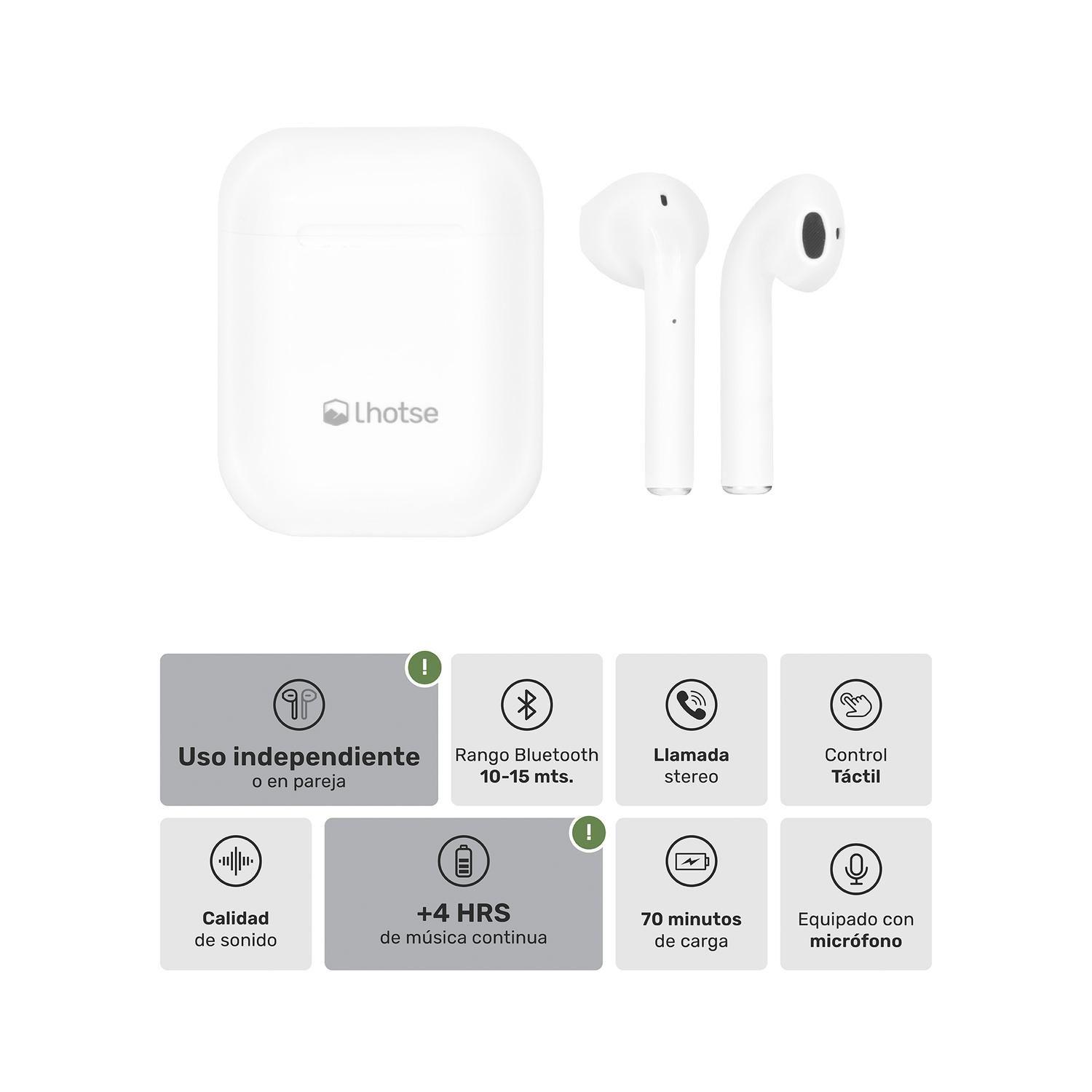 Audífonos Lhotse Bluetooth Inalámbrico Rm12 Blanco-2