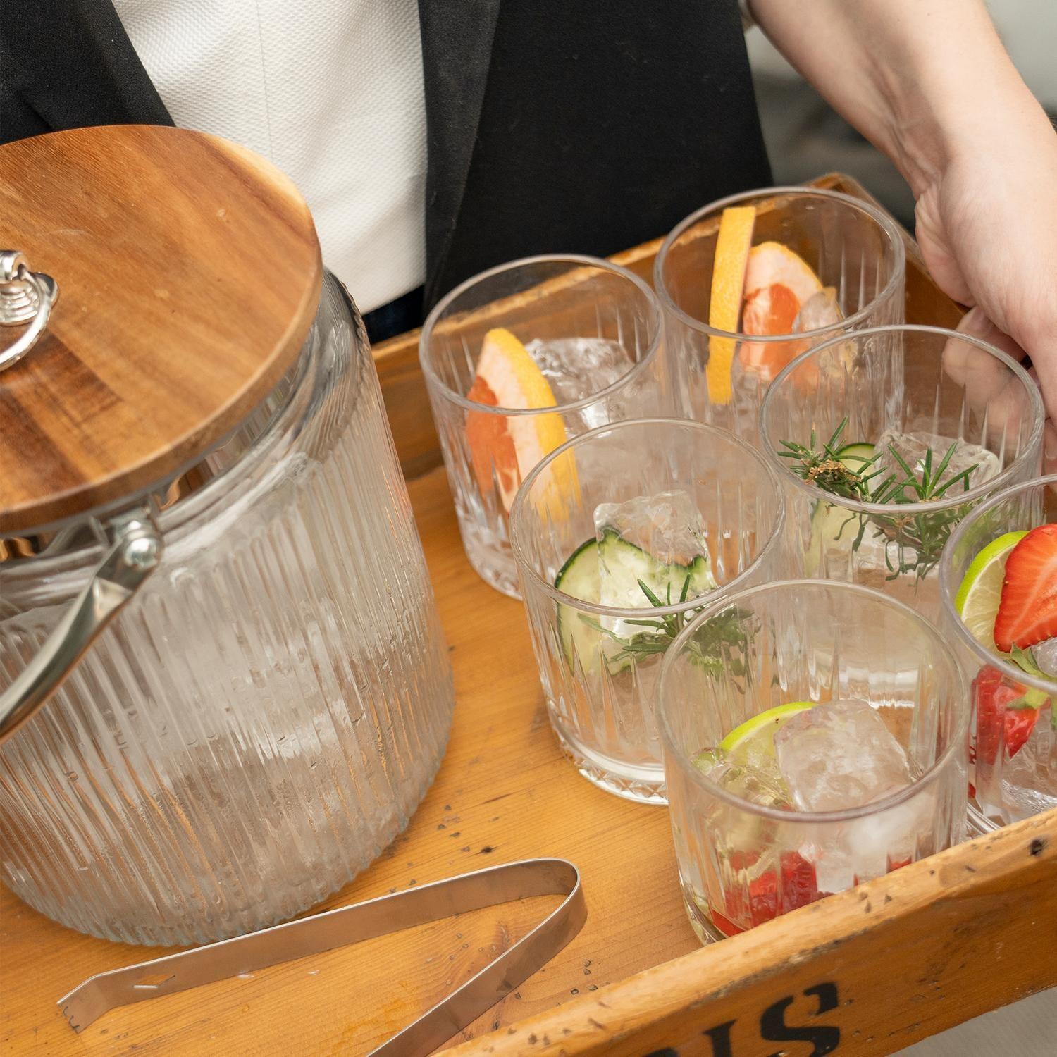 Set 6 Vasos Cortos 380ml Vidrio Ginebra Simplit-5