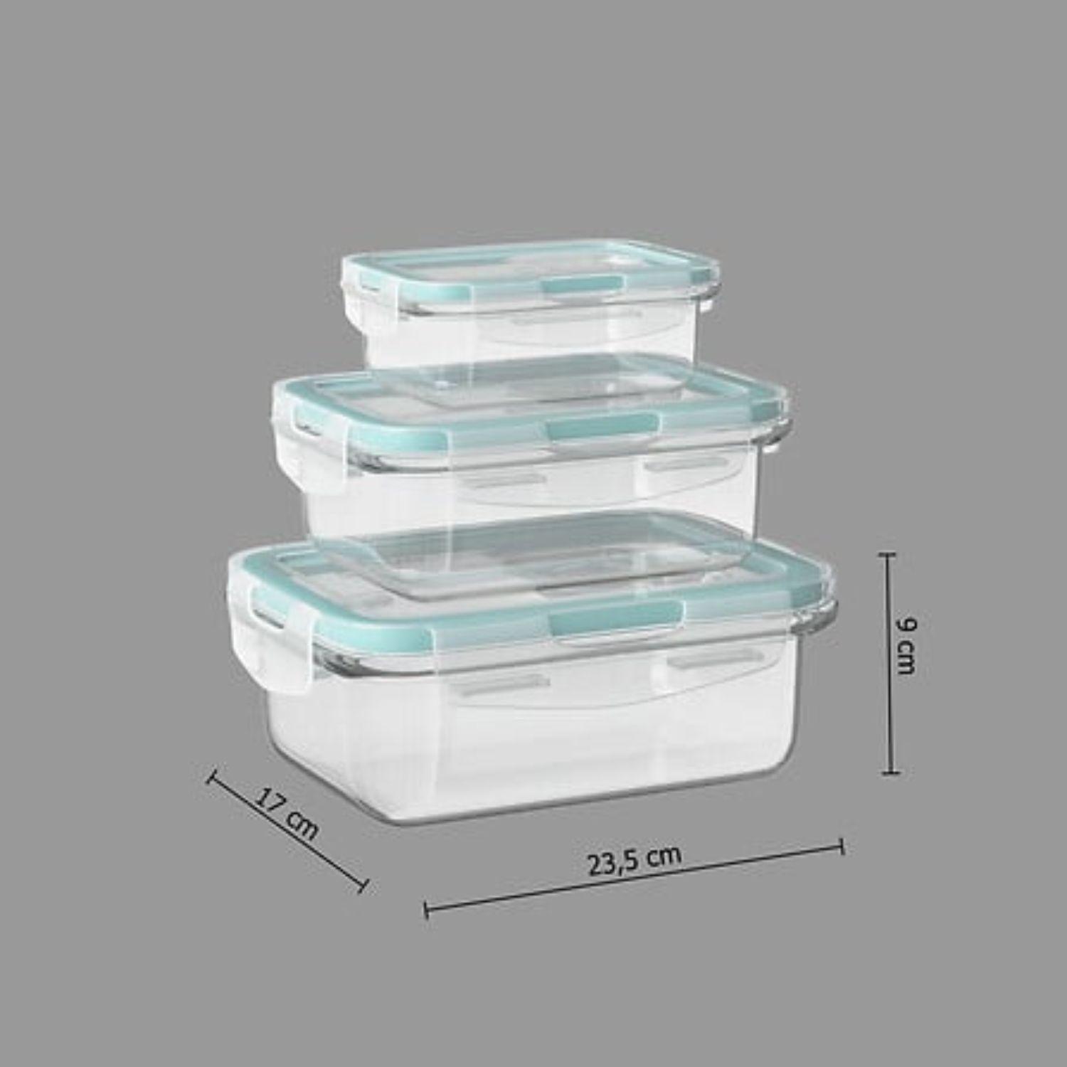 Set De 3 Contenedores De Vidrio Tapa Plastica 5Five-2