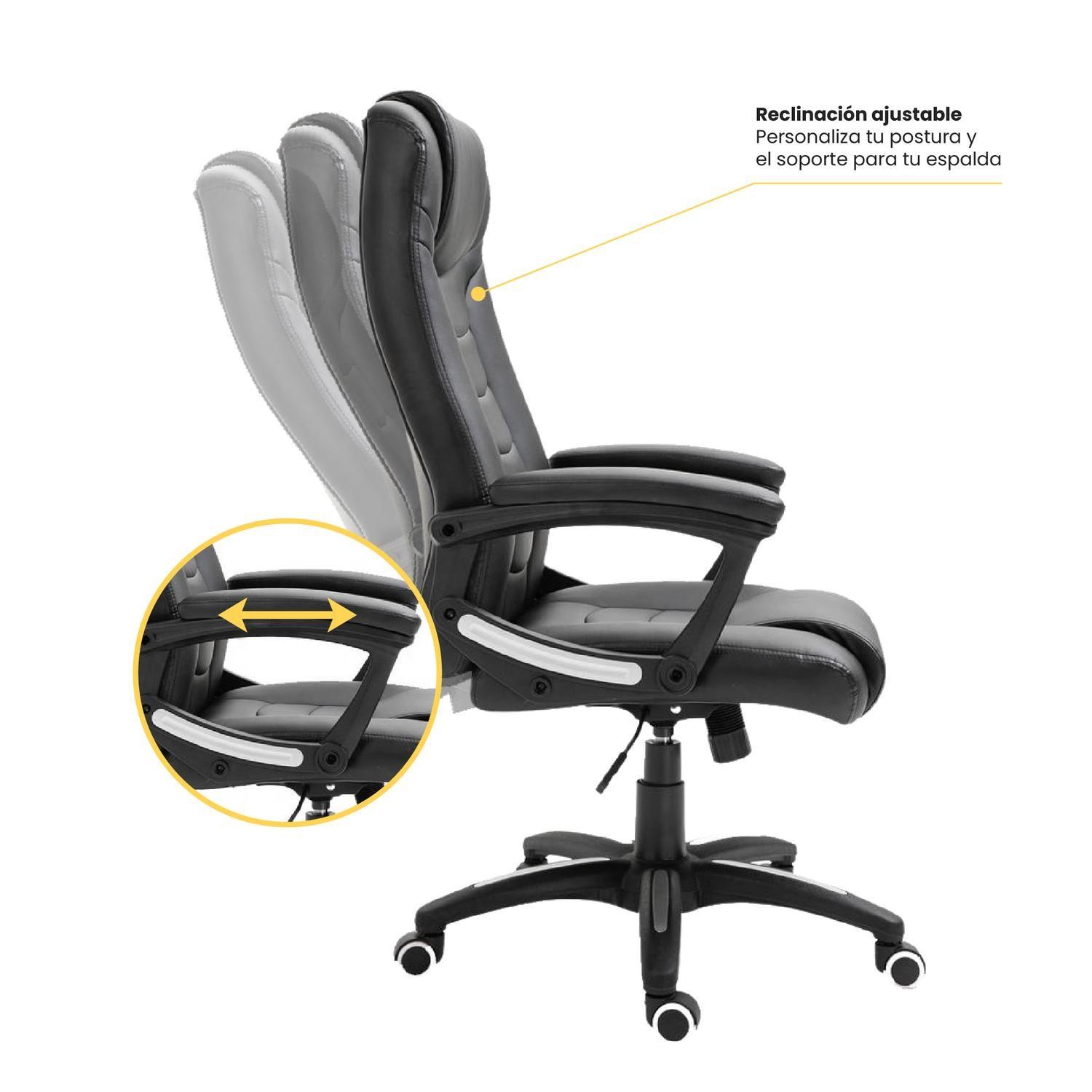 Silla Escritorio Oficina Ejecutiva Reclinable Comfort LEVO-3