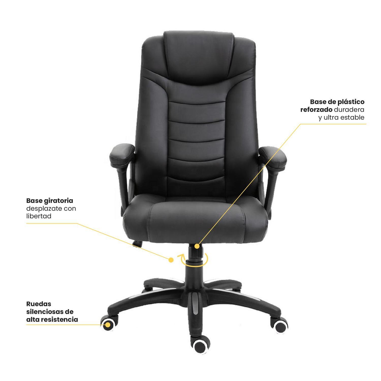 Silla Escritorio Oficina Ejecutiva Reclinable Comfort LEVO-6