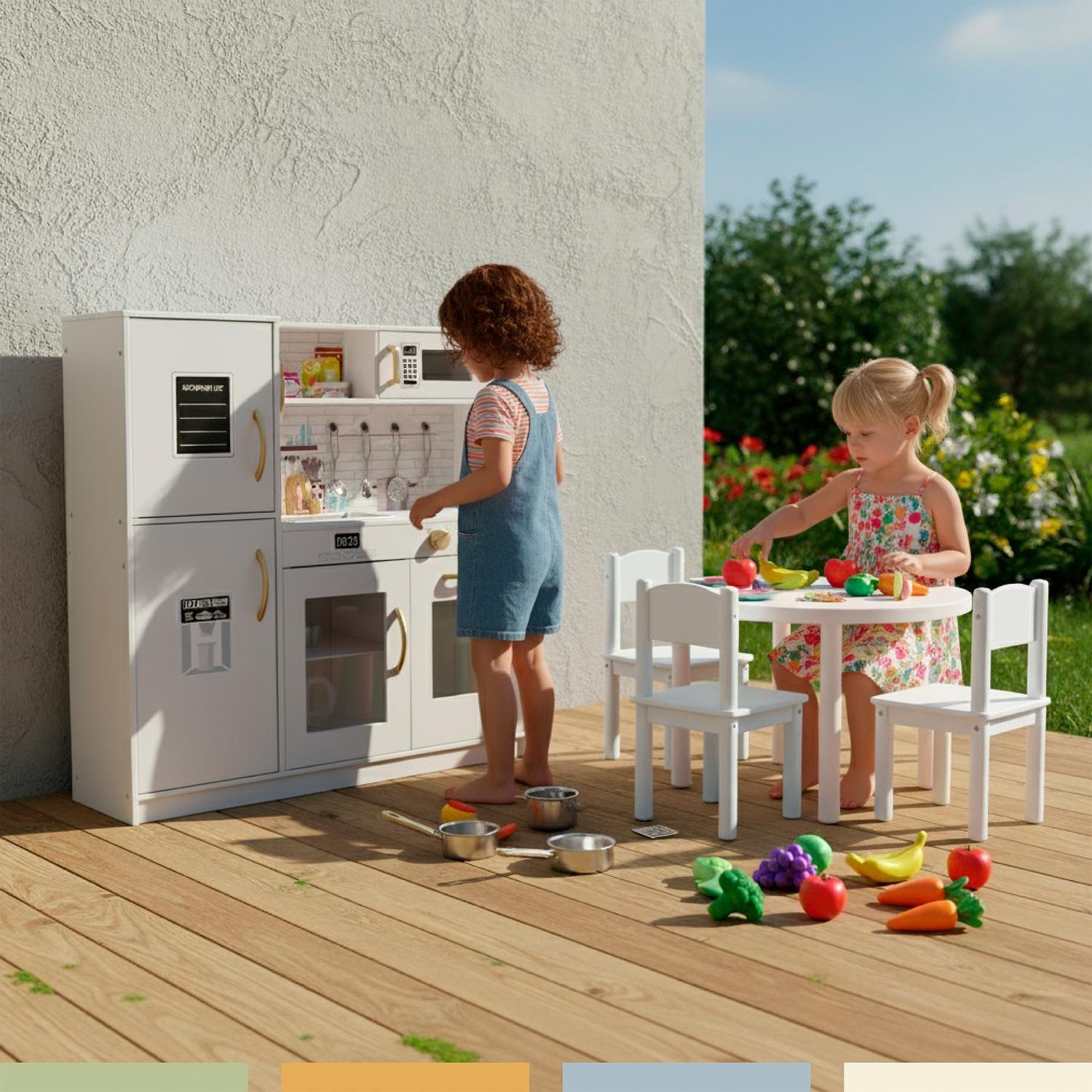 Cocina de Juguete Infantil Niños Madera Accesorios Bandú-4