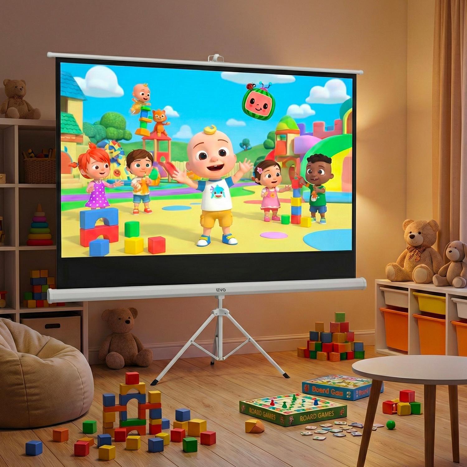 Telón Proyector 60 pulgadas 120 x 90 cm LEVO-4
