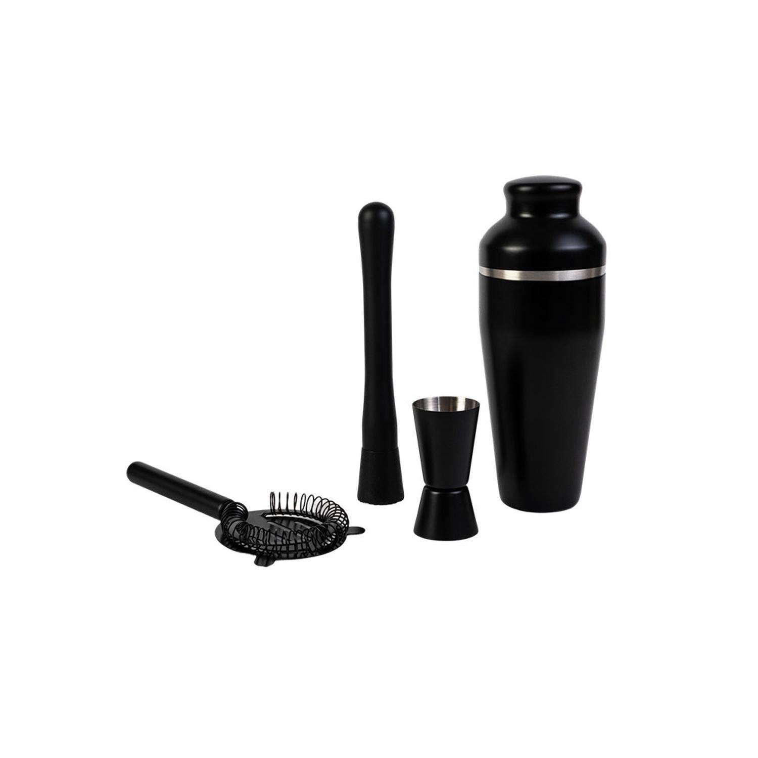 Set Coctelera Acero Inoxidable Black 4 Piezas Day-1