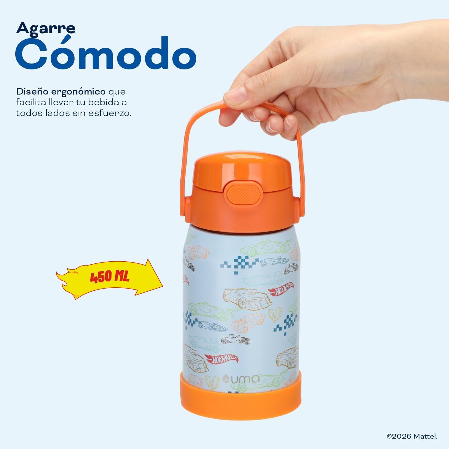 Botella Térmica Niños Hot Wheels Class 450ml Acero Inox UMA-4