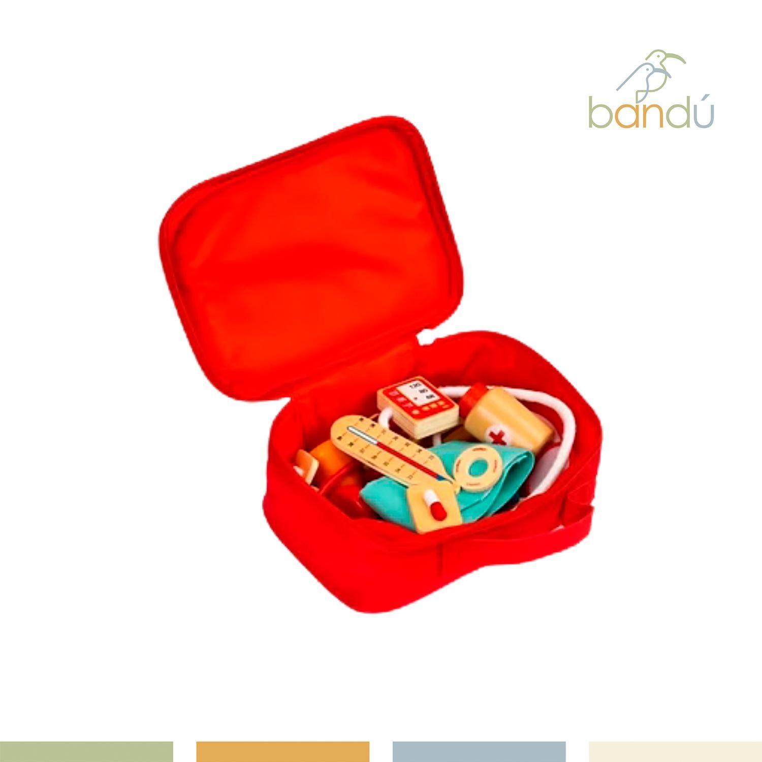 Set Juego de Roles Doctor Niños Madera 12 pcs Bandú-3