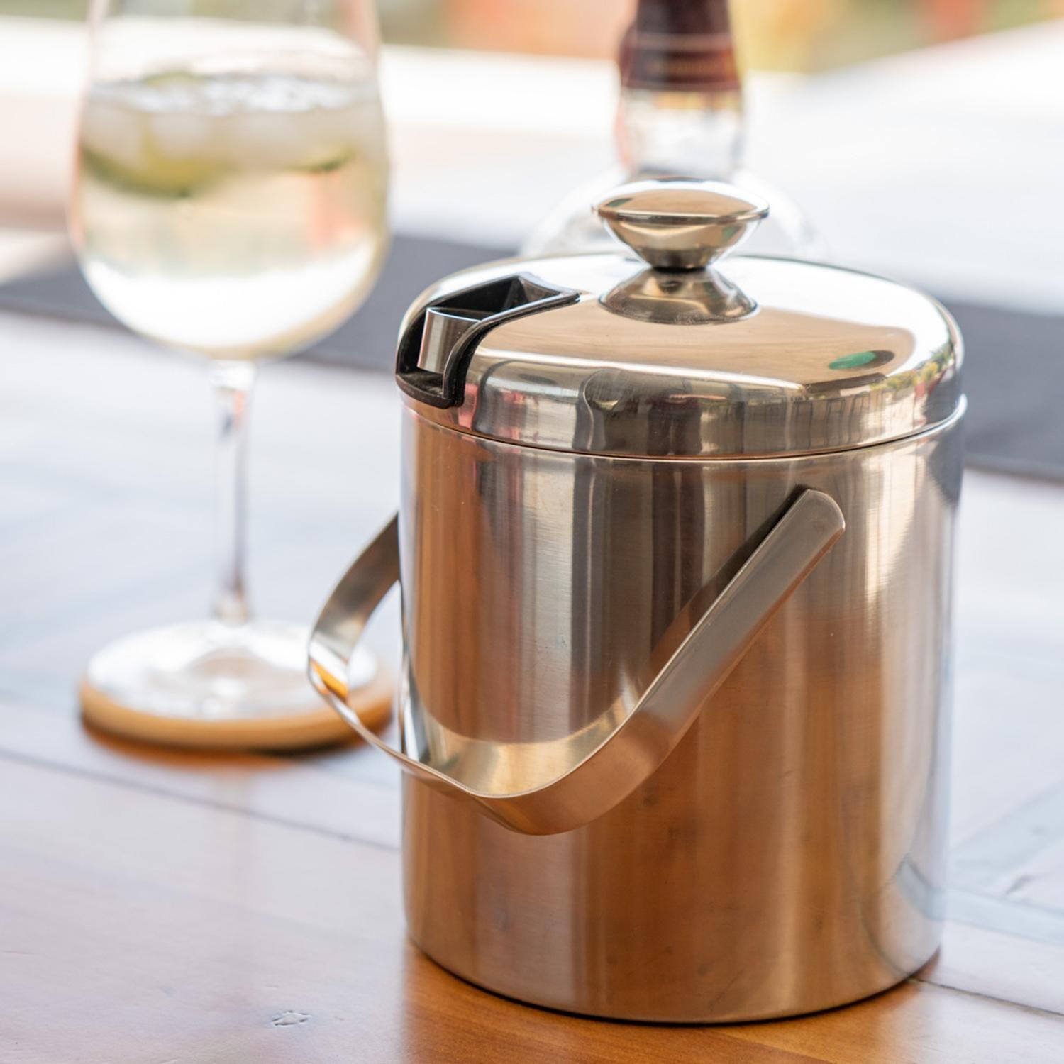 Hielera Acero Inoxidable Con Pinzas 1,3 L Day-2