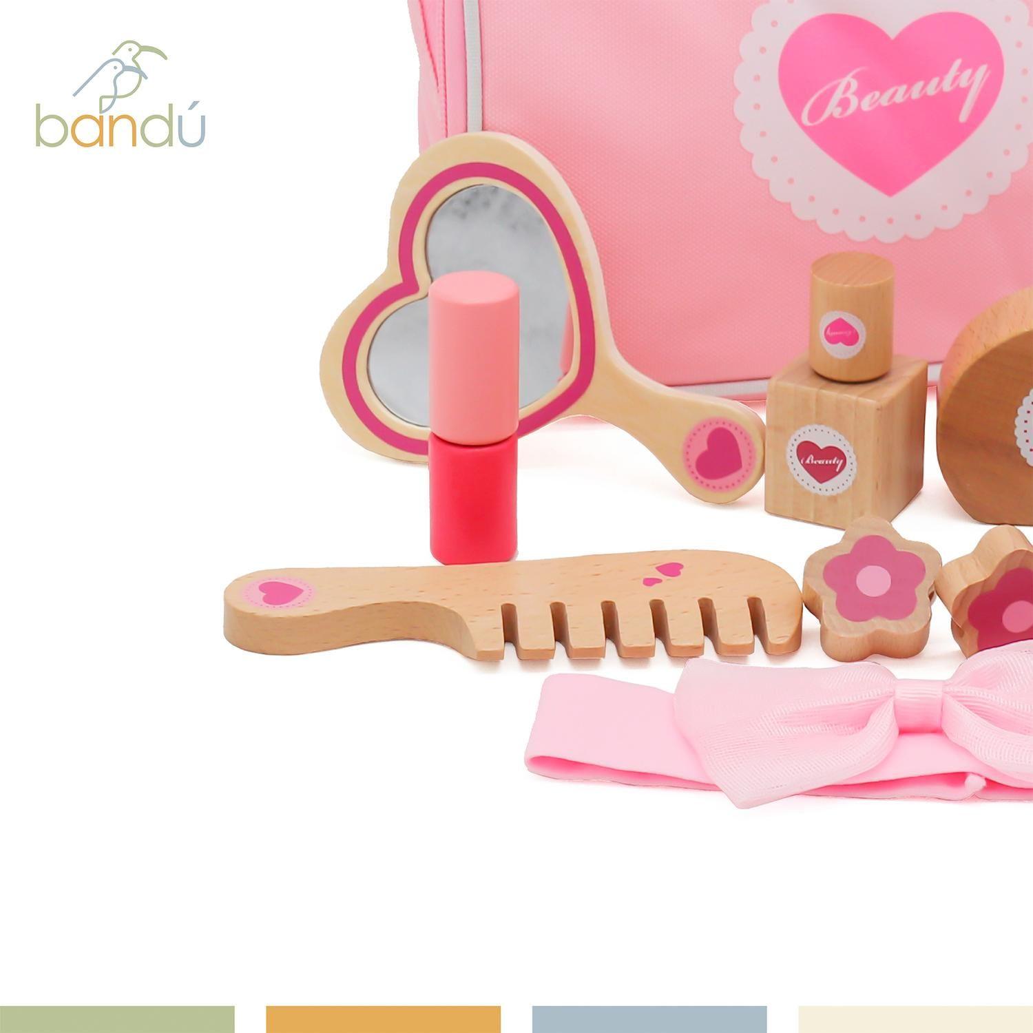 Juego de Maquillaje Set Belleza de Roll Niños Madera Bandú-4