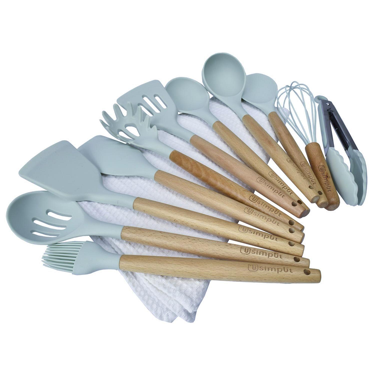 Set 12 Utensilios De Cocina Silicona Calipso Simplit-3