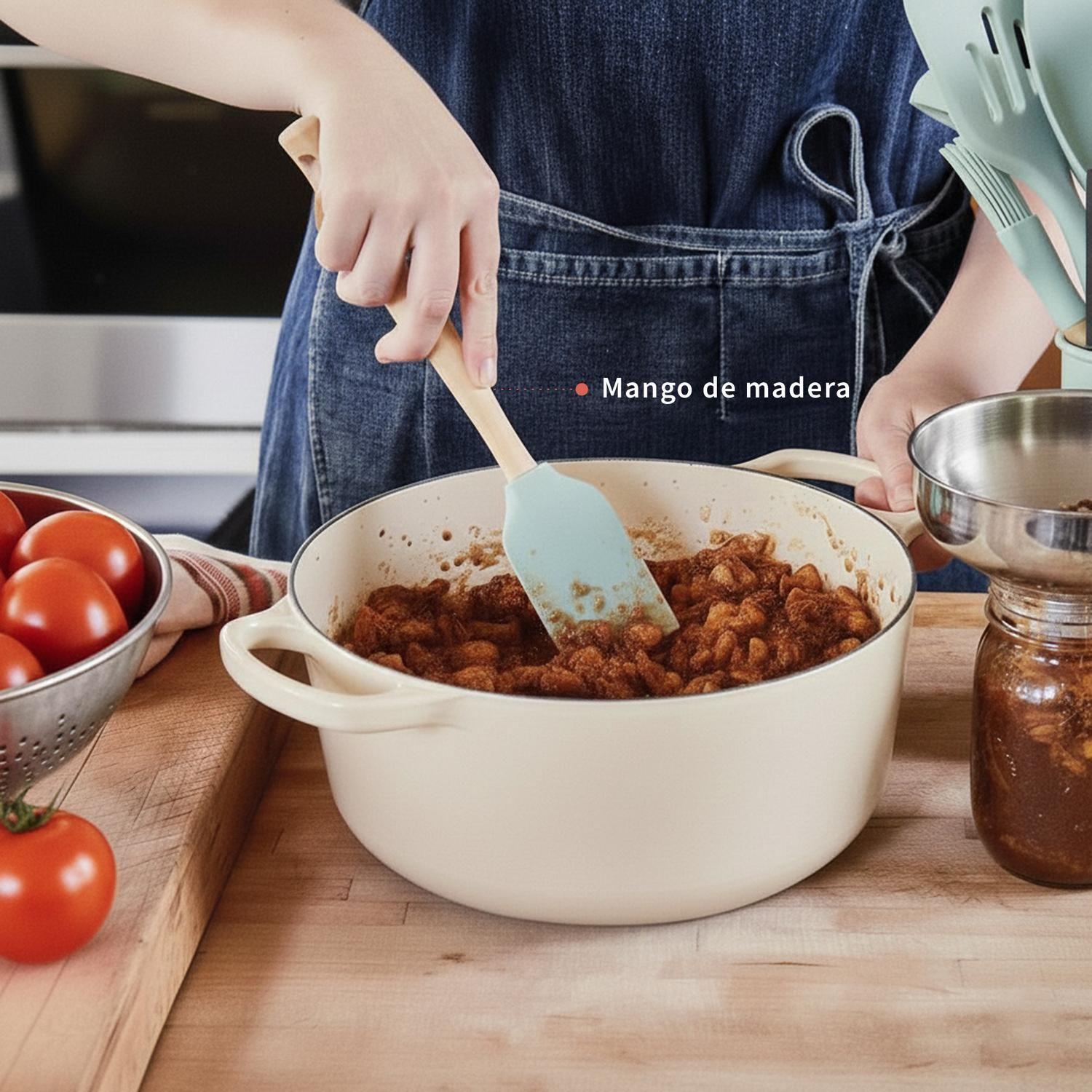 Set 12 Utensilios De Cocina Silicona Calipso Simplit-4