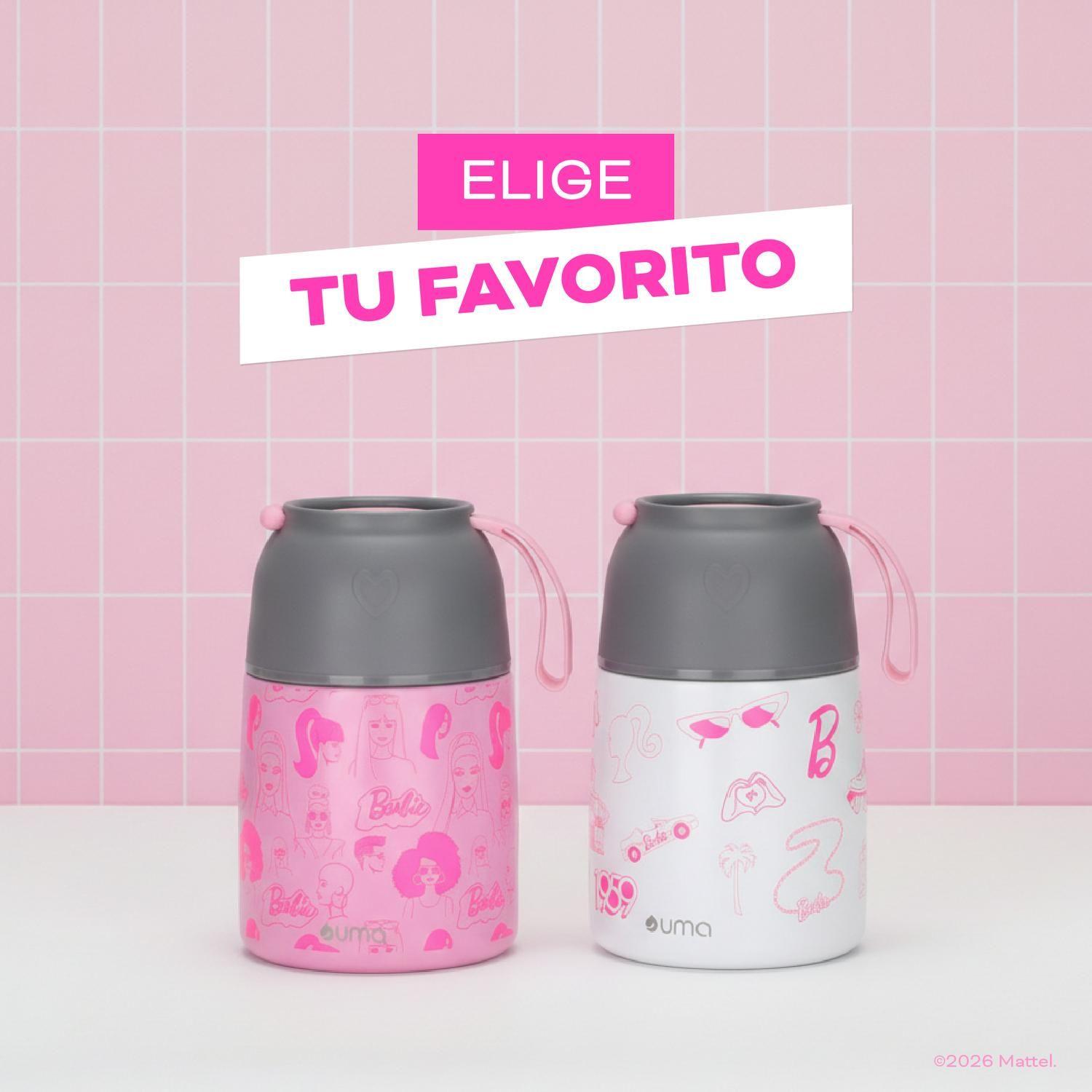 Termo Comida Barbie & Friends + Cuchara 450ml Acero Inox UMA-7