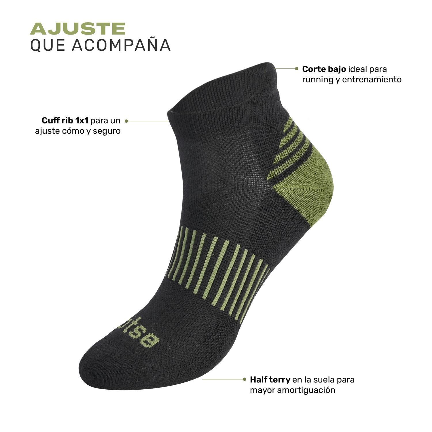 Calcetines Deportivos Corte Tobillo Vora 3 Pares Lhotse-3