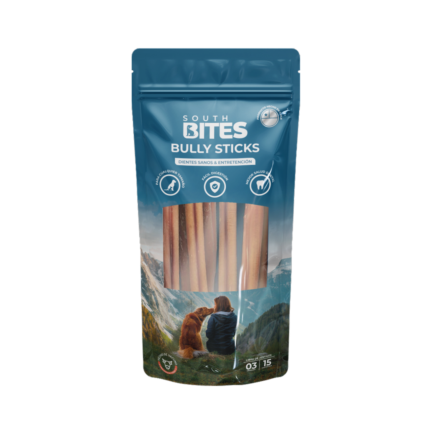 Pack Snack 1 Bully sticks + 1 Meat sticks + 1 Premium Pipes-3