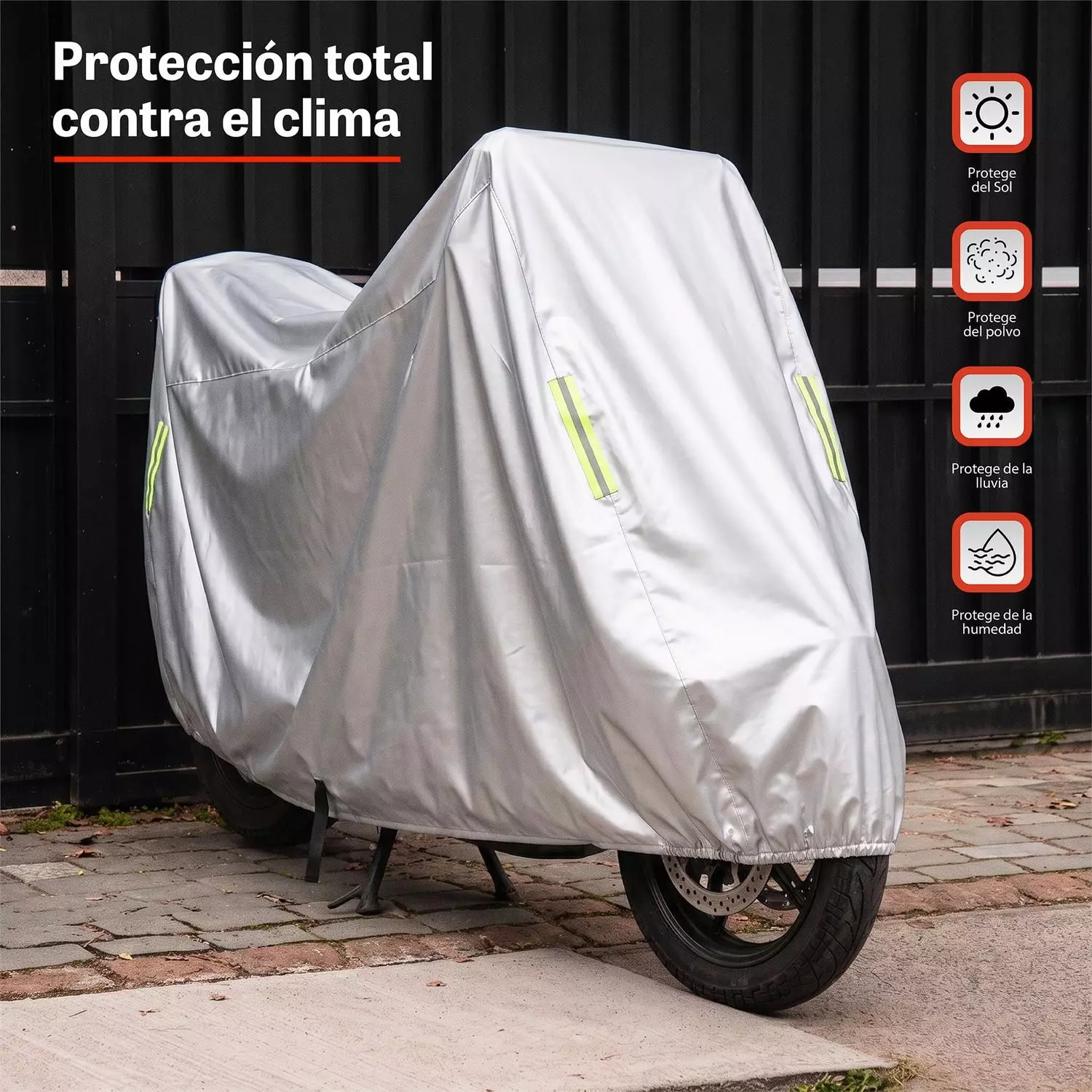 Carpa funda Cubre Moto Impermeable Premium con Felpa XRoad-2